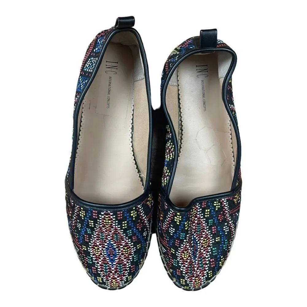 INC International Concepts Womens Caleyy Bohemian Espadrille Sandals Flats Sz 9